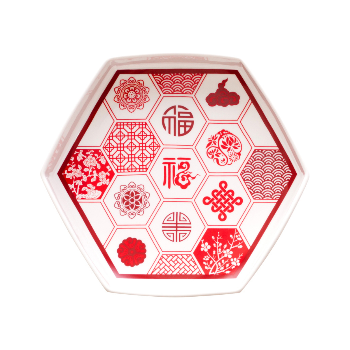 CNY Hexagon Plate and Bowl